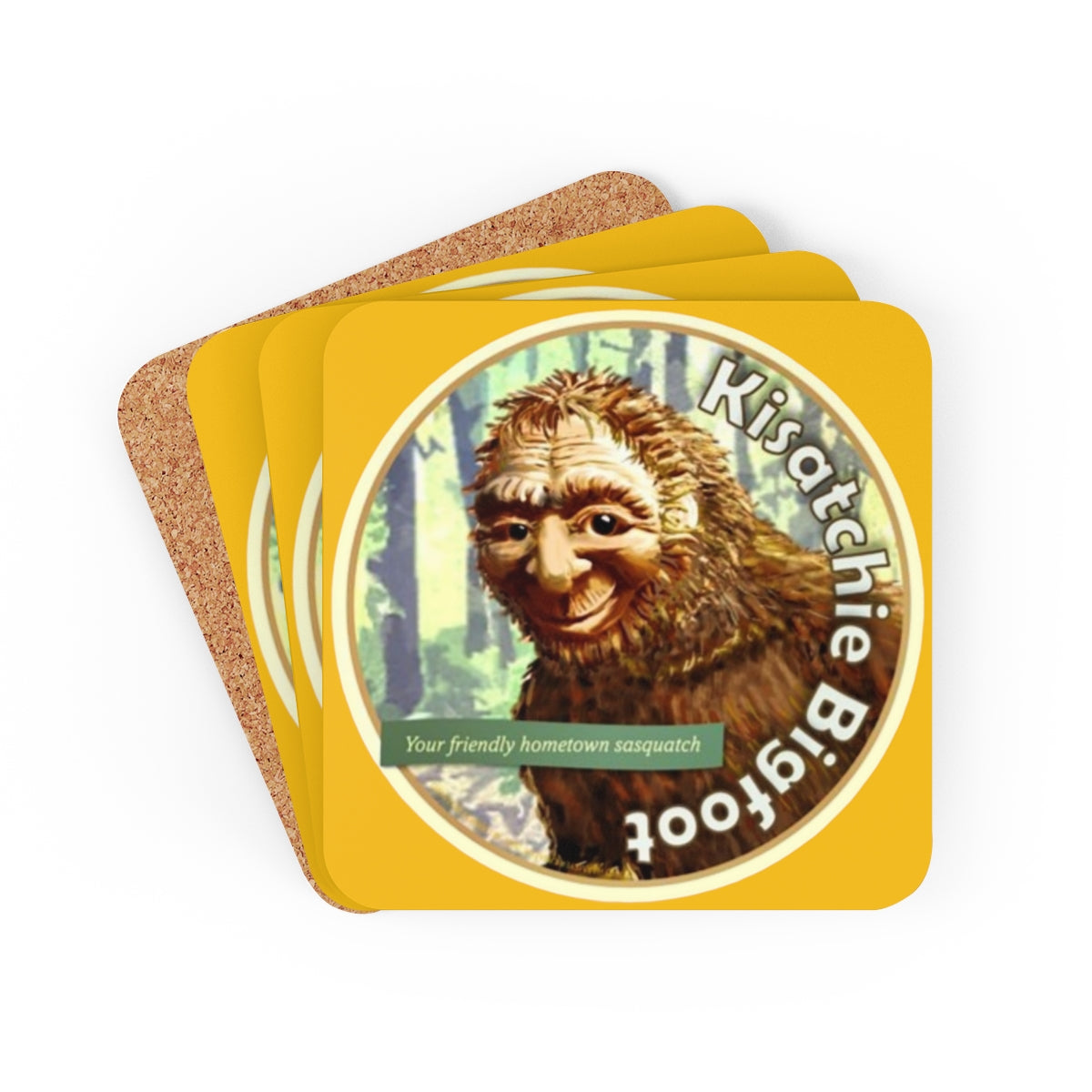 Corkwood Kisatchie Bigfoot Coaster Set