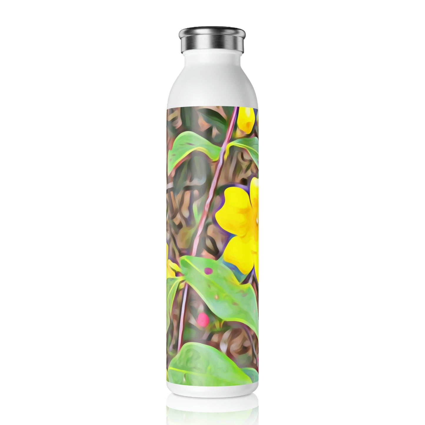 Yellow Jessamine Slim Water Bottle