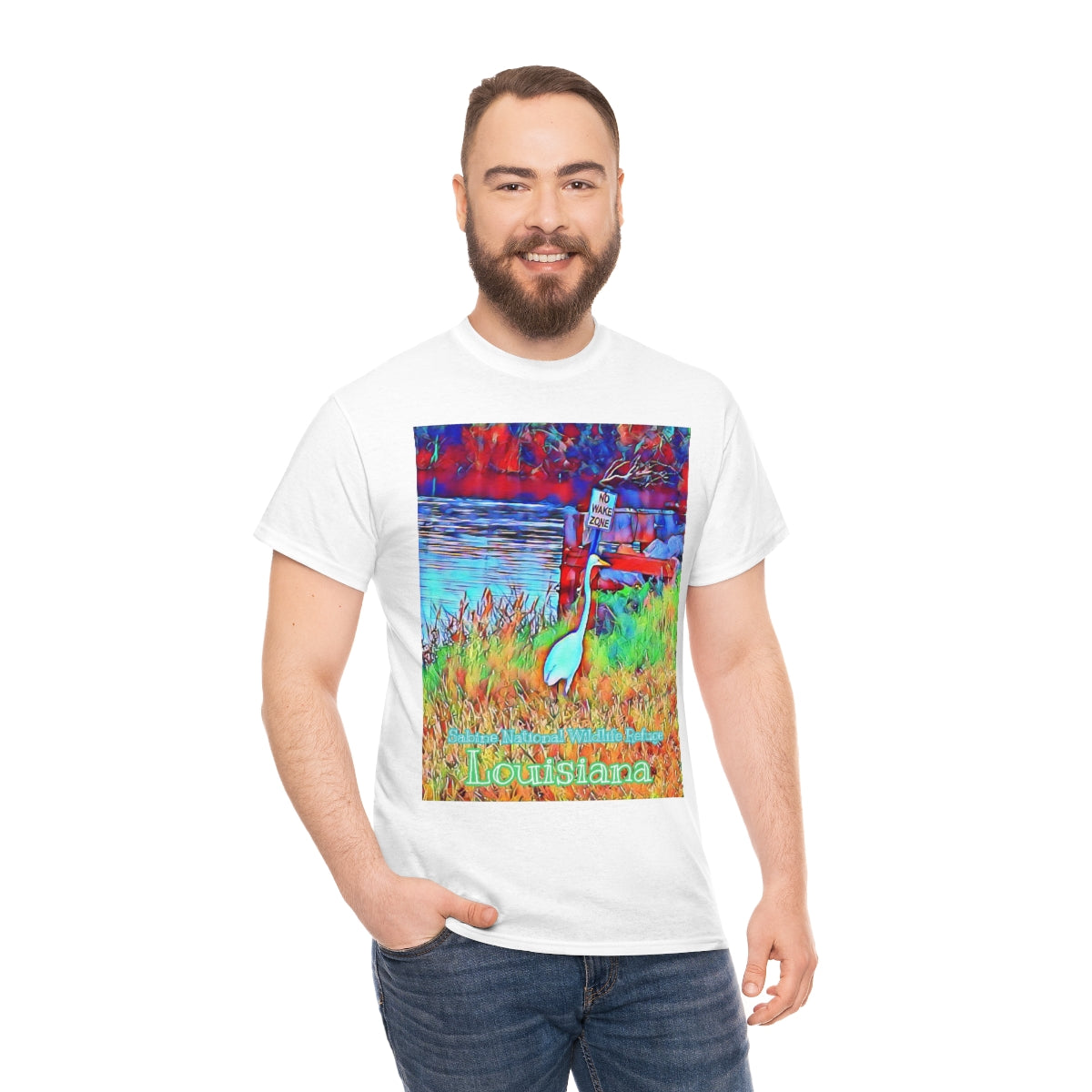 Louisiana Egret Heavy Cotton Tee