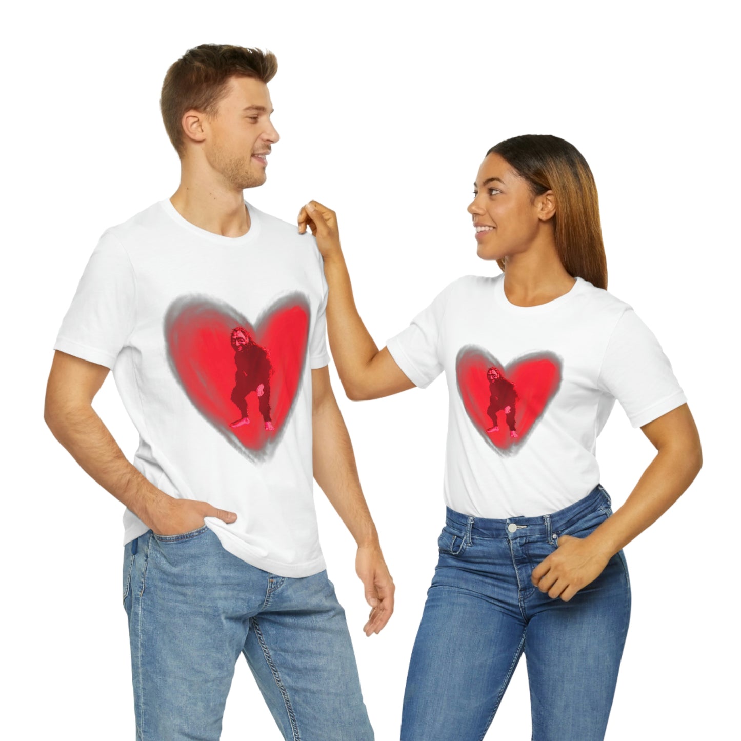 Unisex Bigfoot in My Heart Jersey Tee