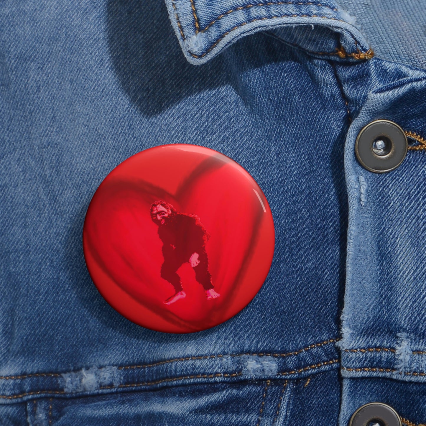 Bigfoot in My Heart Buttons