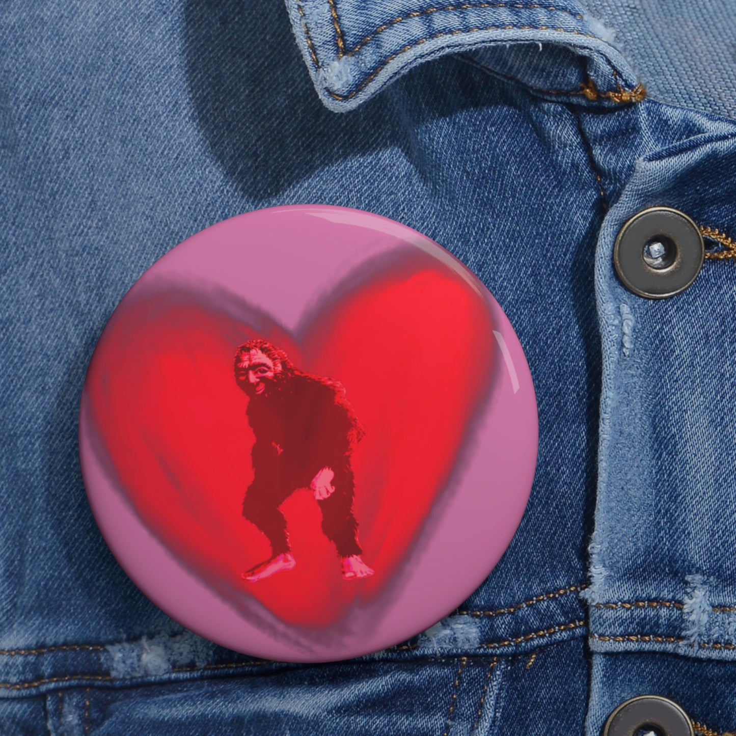 Bigfoot in My Heart Buttons