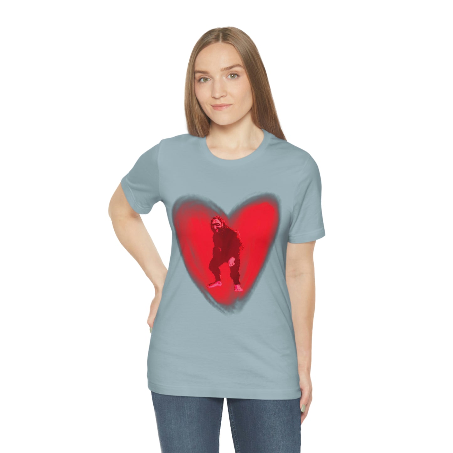 Unisex Bigfoot in My Heart Jersey Tee