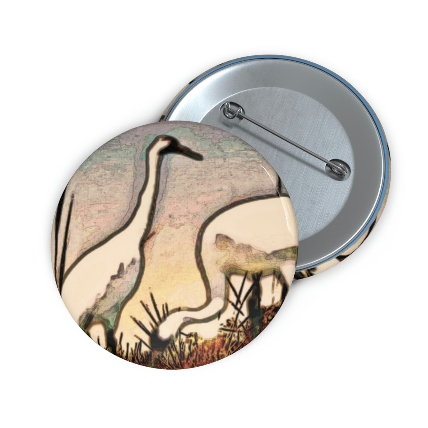 Whooping Cranes Buttons