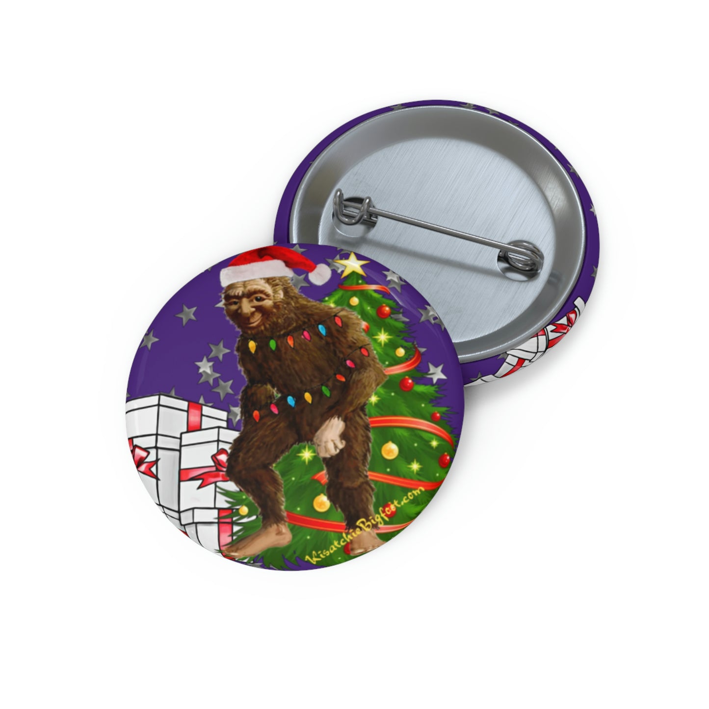 Bigfoot Christmas Buttons