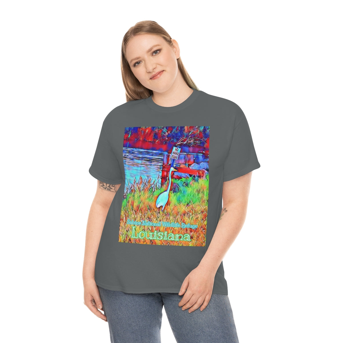 Unisex Louisiana Egret Heavy Cotton Tee