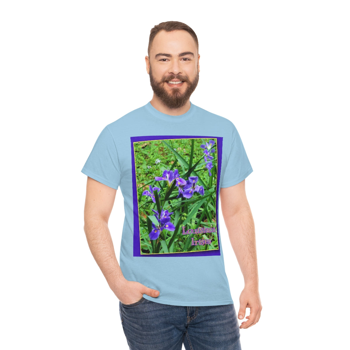 Unisex Louisiana Irises Heavy Cotton Tee