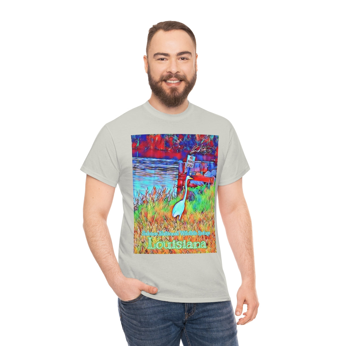 Louisiana Egret Heavy Cotton Tee