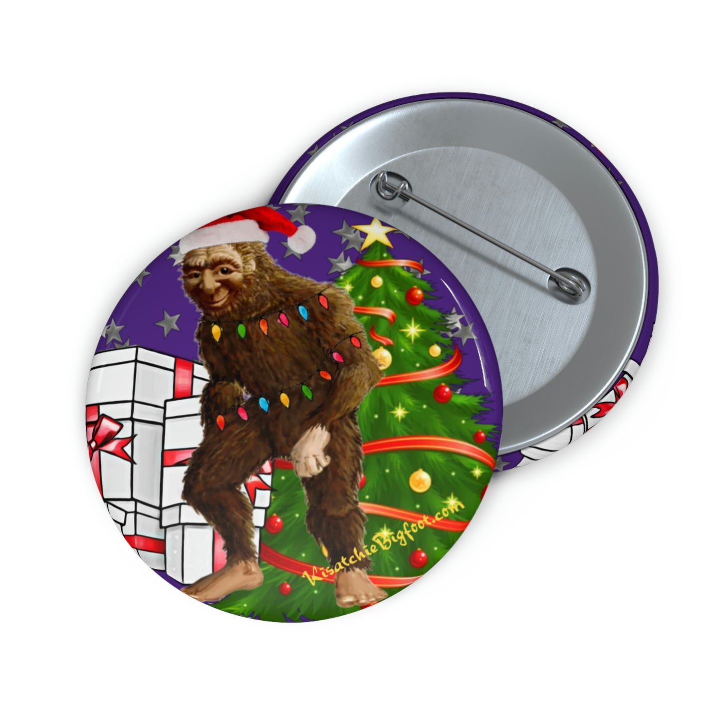 Bigfoot Christmas Buttons