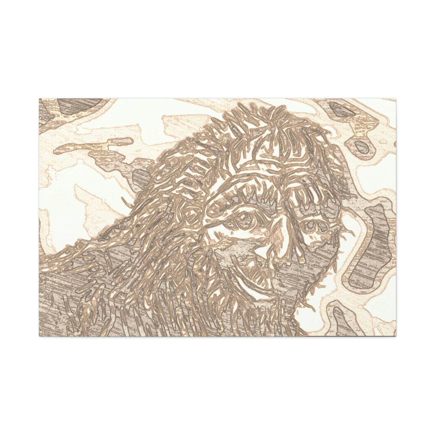 Bigfoot Sketch Canvas Gallery Wraps