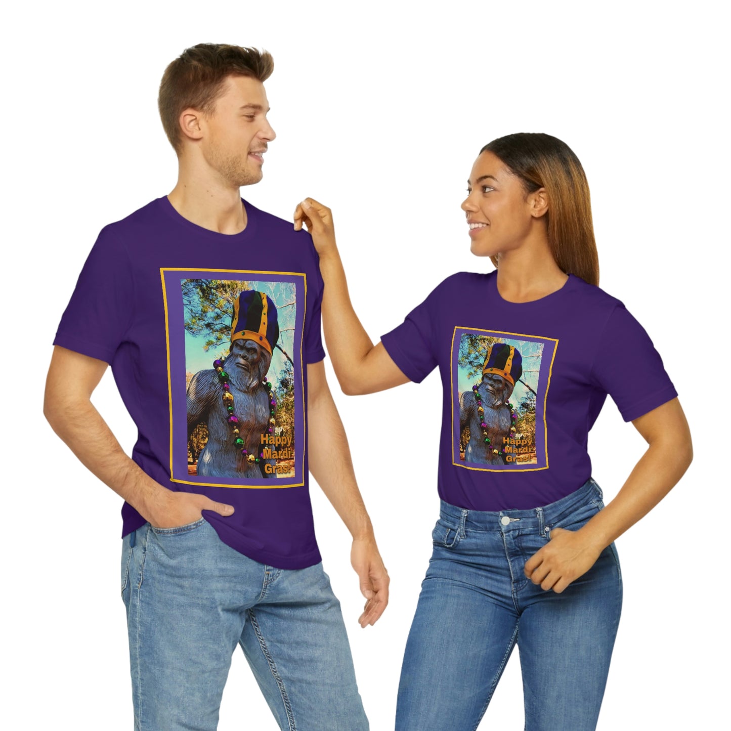 Bigfoot's Mardi Gras Unisex Jersey Tee