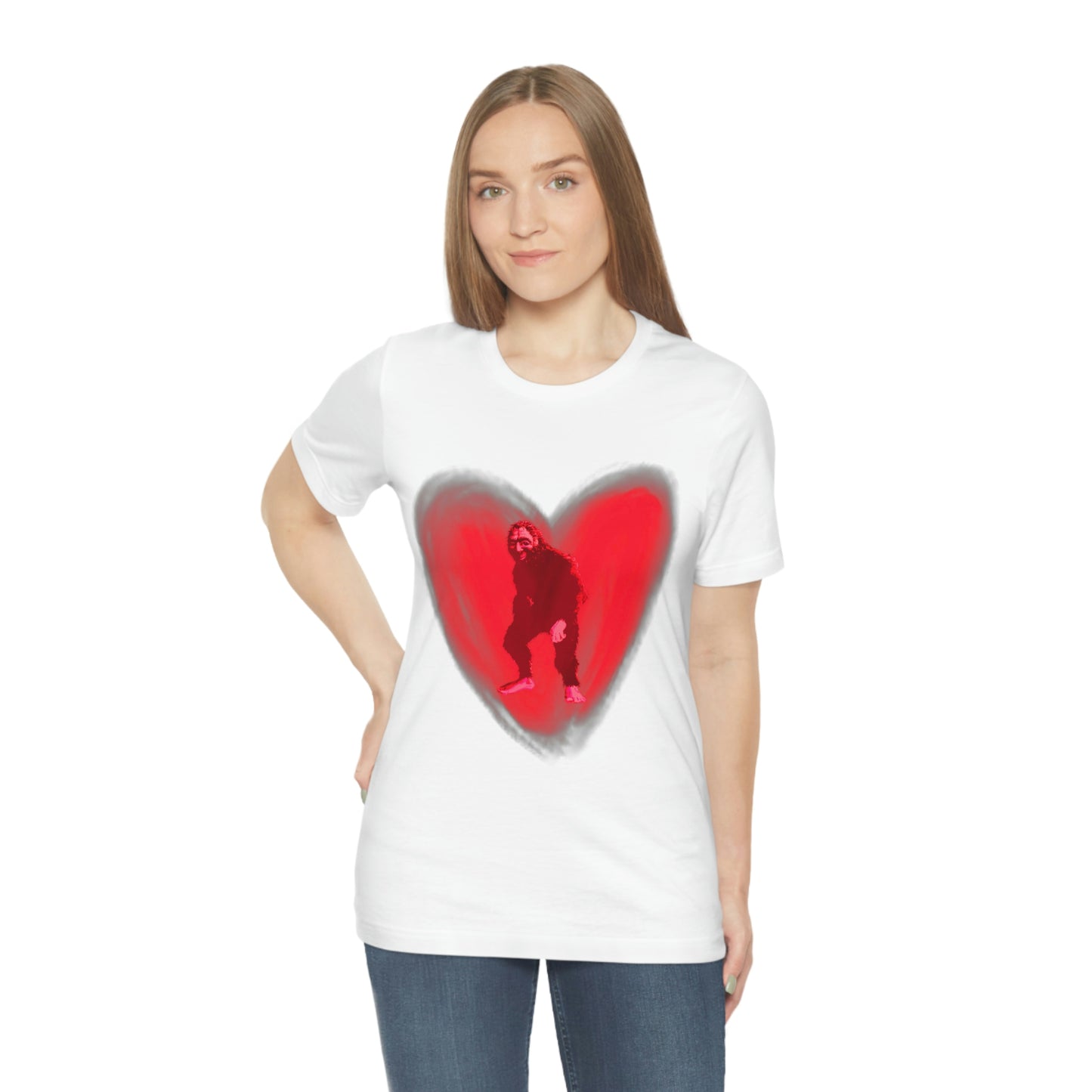 Unisex Bigfoot in My Heart Jersey Tee