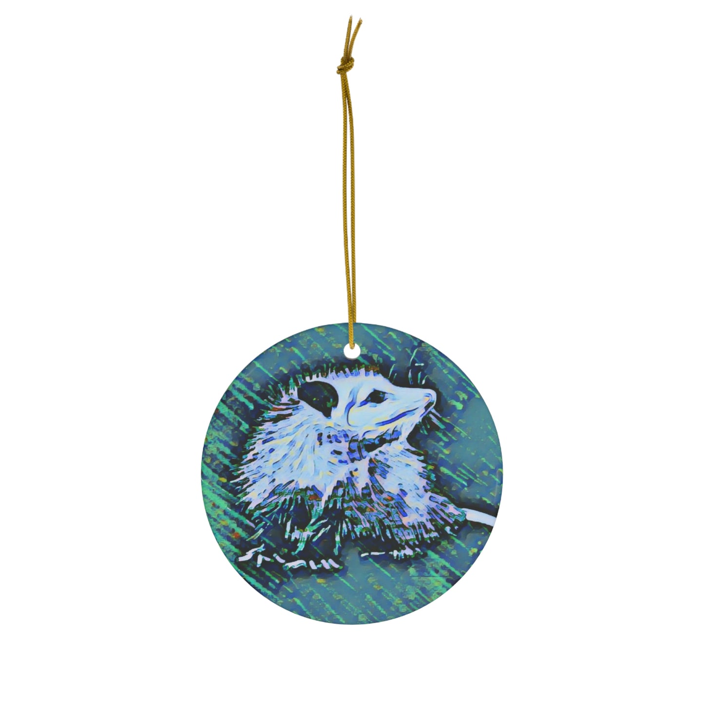 Porcelain Opossum Ornament