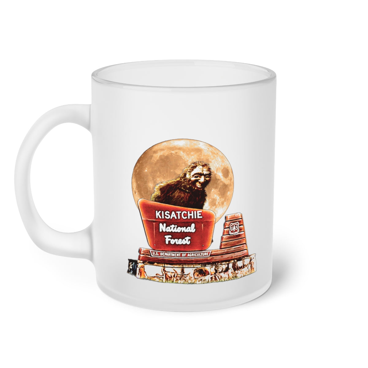 Kisatchie Bigfoot Frosted Glass Mug