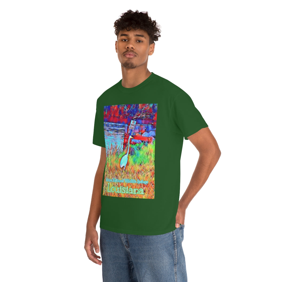 Louisiana Egret Heavy Cotton Tee