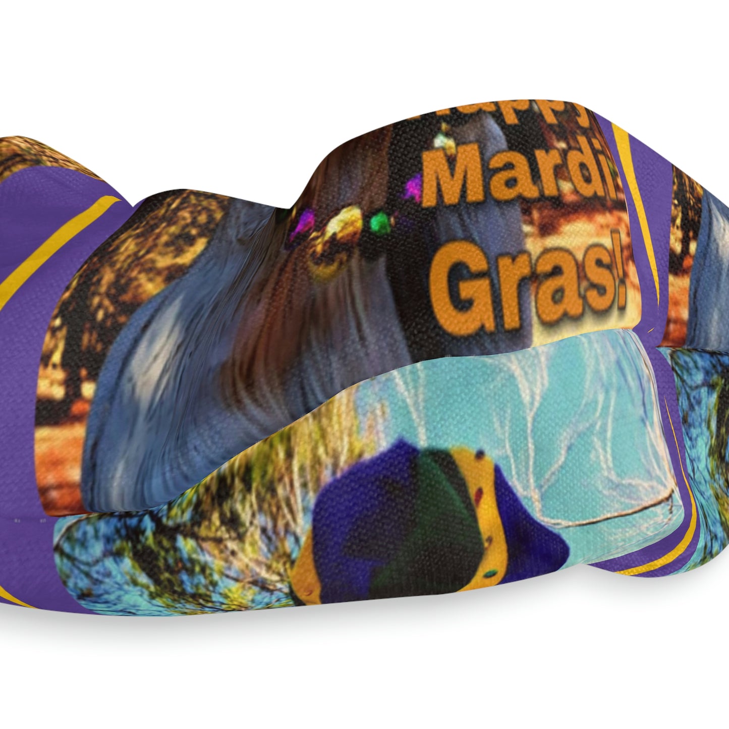 Bigfoot's Mardi Gras Scrunchie