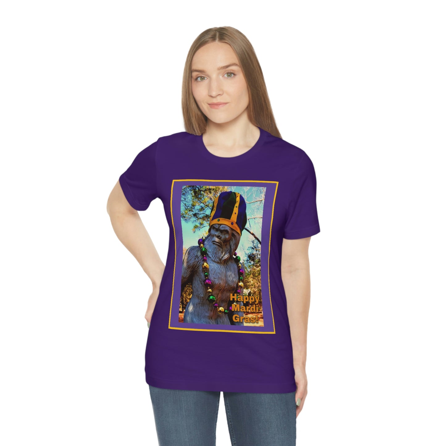 Bigfoot's Mardi Gras Unisex Jersey Tee