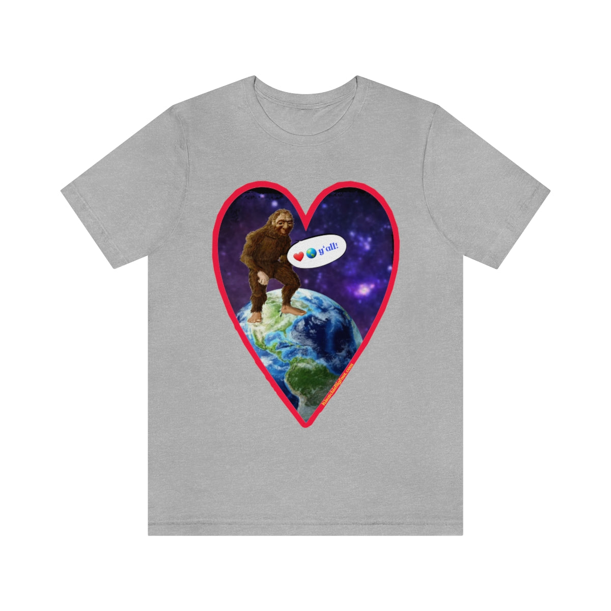 Love The Earth Y'all Bigfoot Jersey Tee