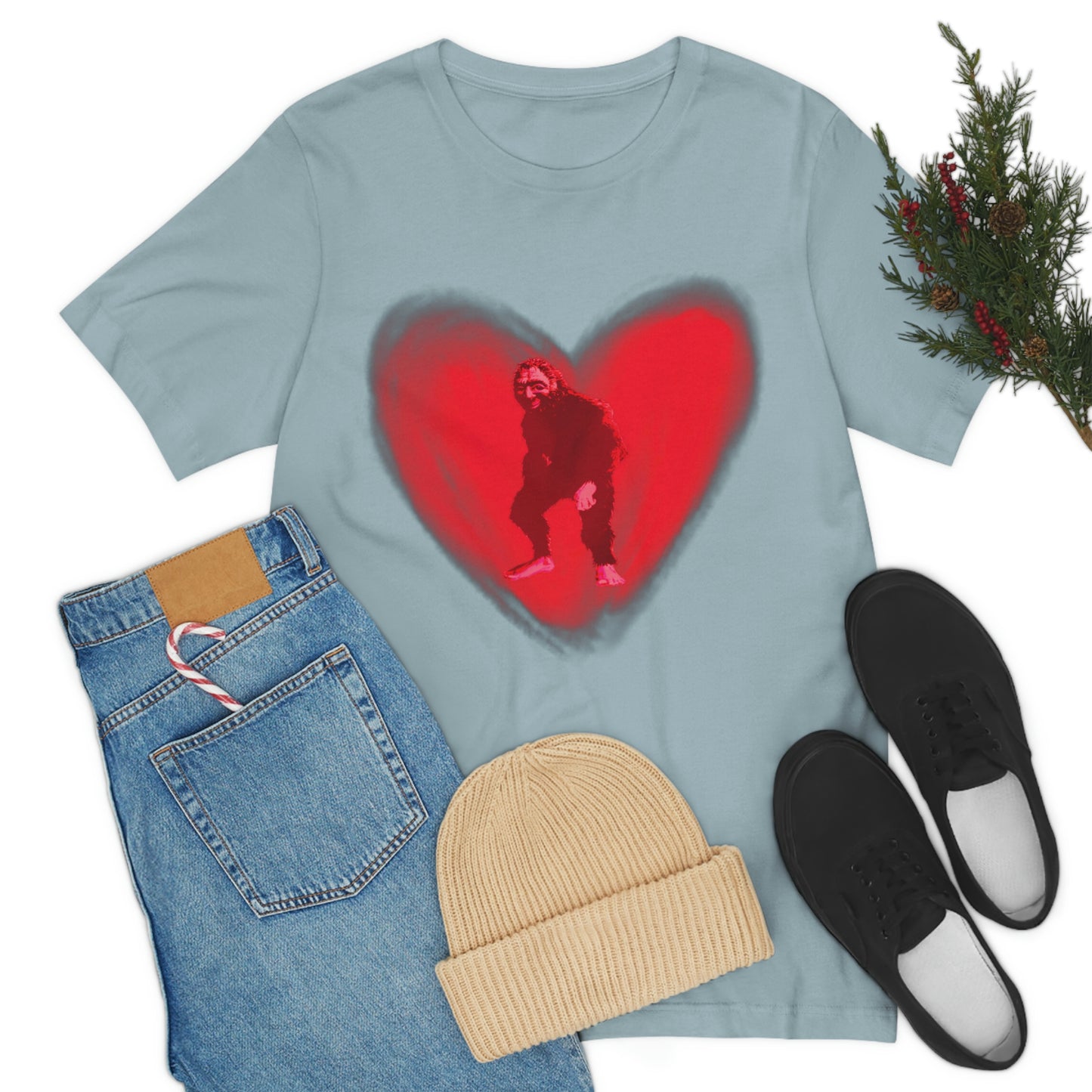 Unisex Bigfoot in My Heart Jersey Tee