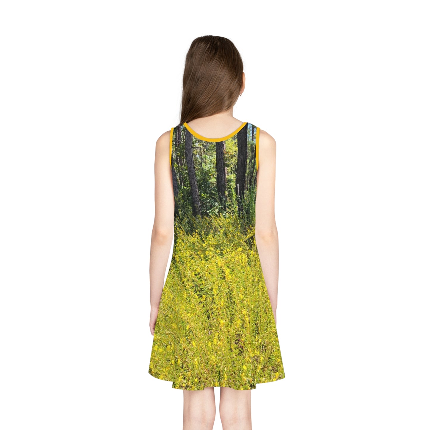 Blaze of Yellow Forest Flowers Girls' Sundress