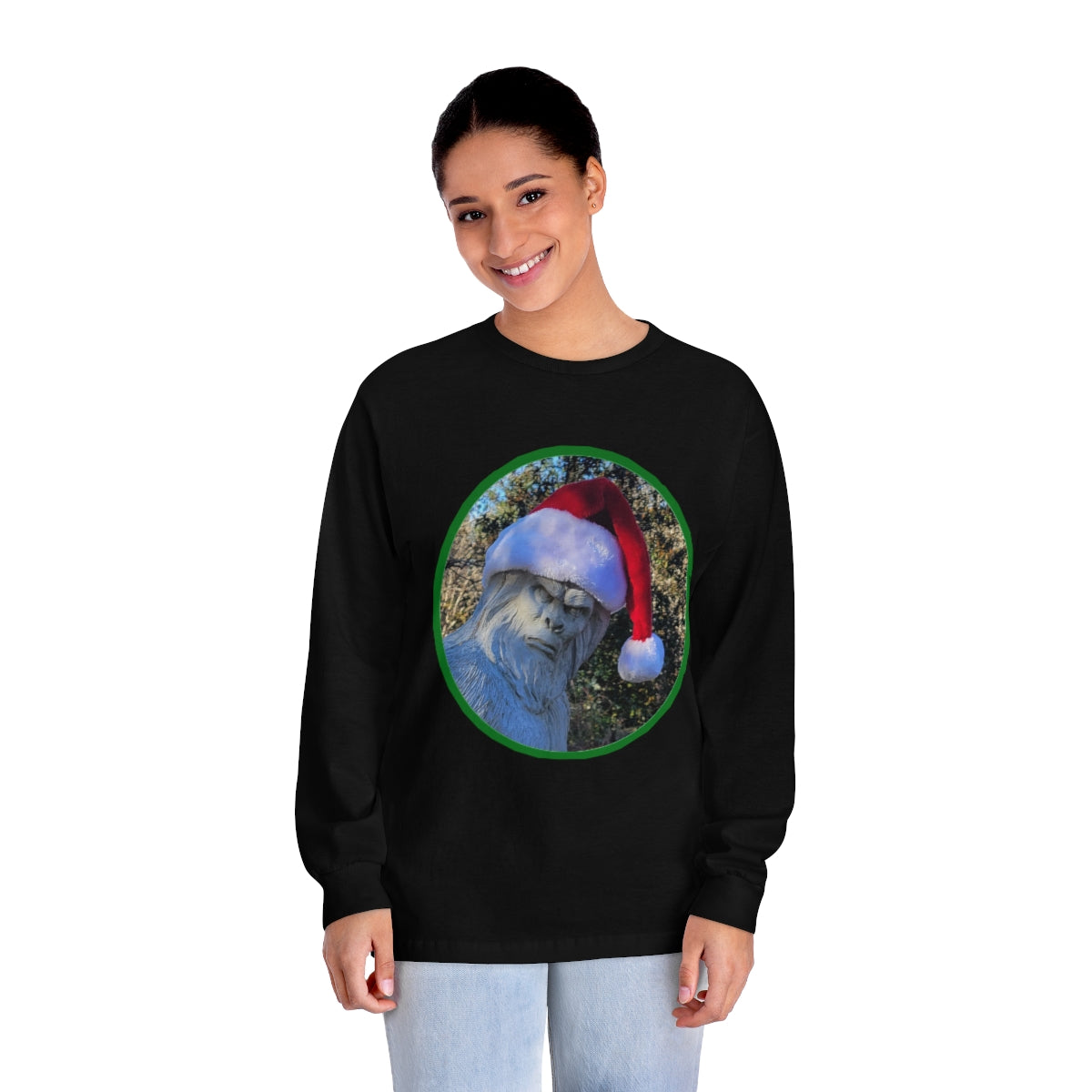 Unisex Bigfoot Santa Long Sleeve Tee