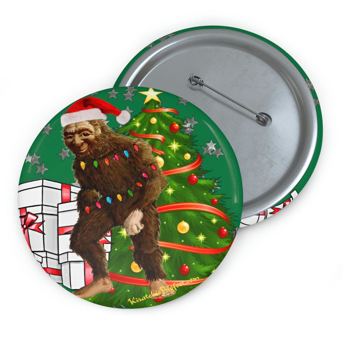 Bigfoot Christmas Buttons