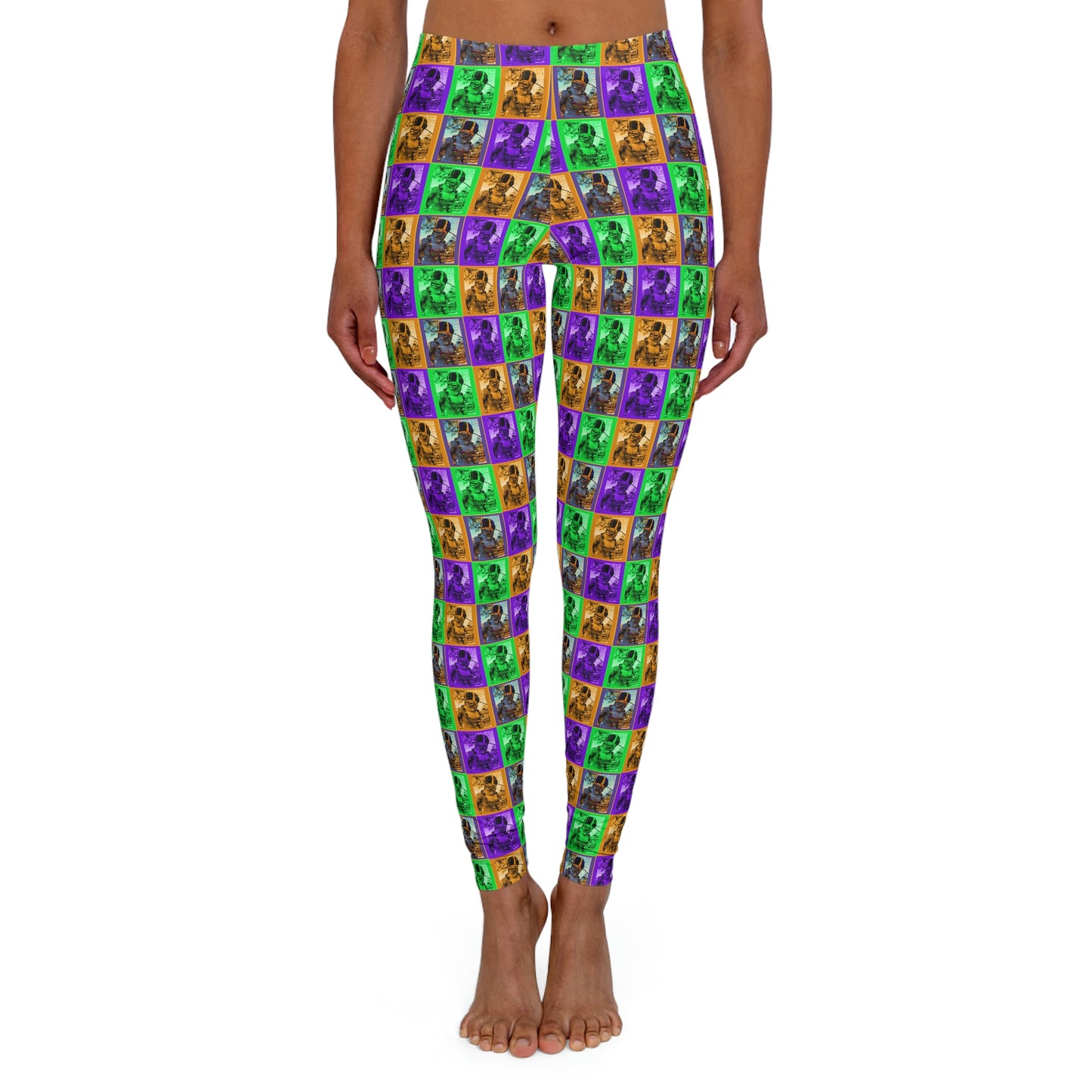 Bigfoot's Mardi Gras Women's Spandex Leggings