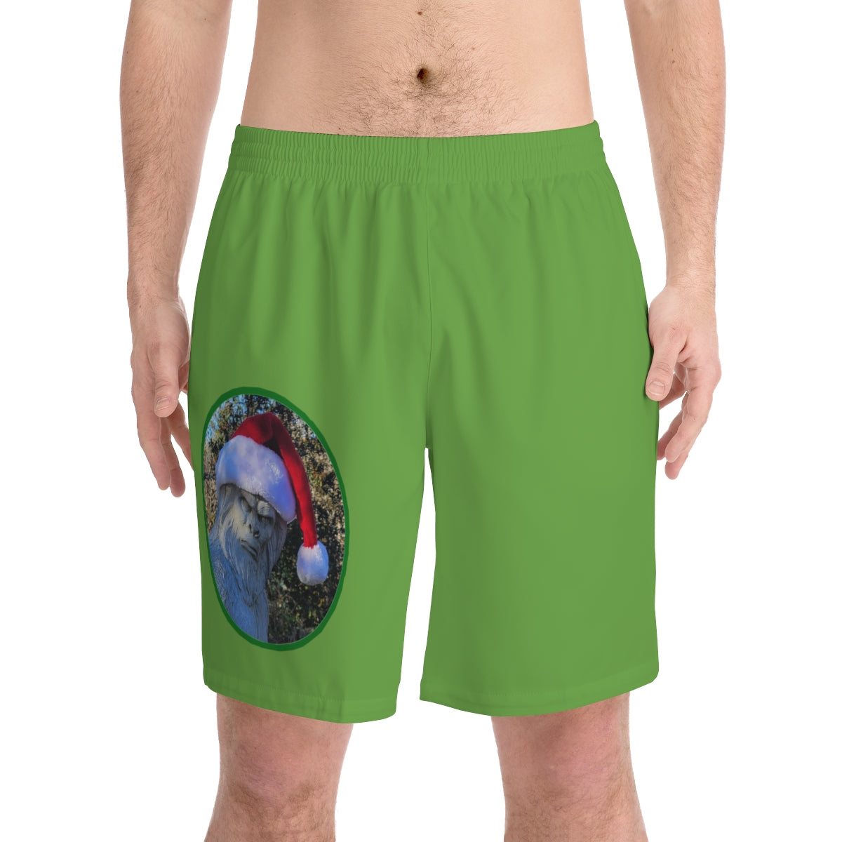 Men's Elastic Bigfoot Santa Shorts