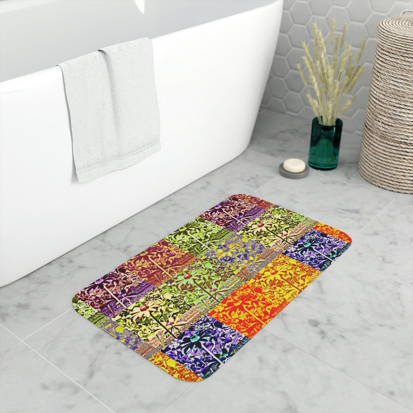 Kisatchie Daisies Memory Foam Bath Mat