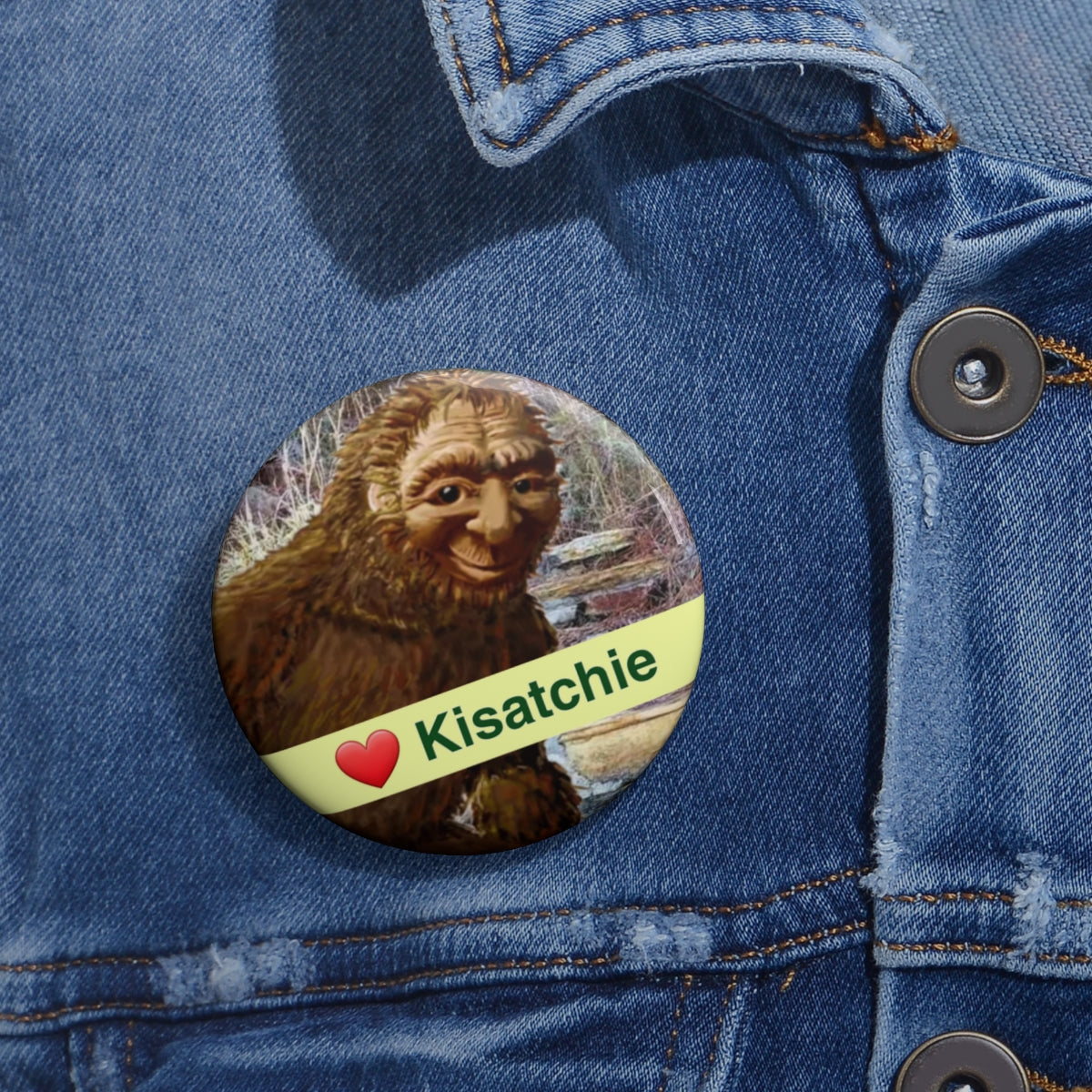 Kisatchie Bigfoot Pin Buttons