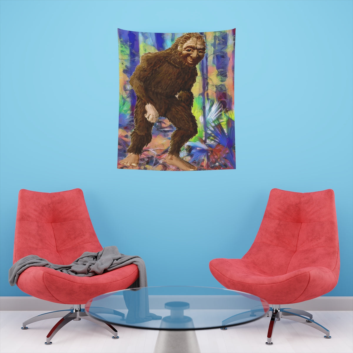 Printed Bigfoot Wall Tapestry