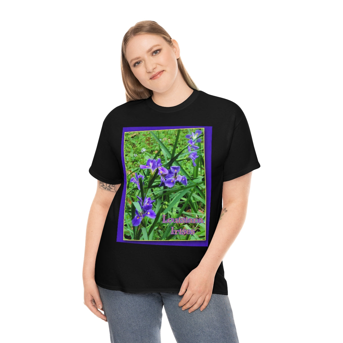 Unisex Louisiana Irises Heavy Cotton Tee