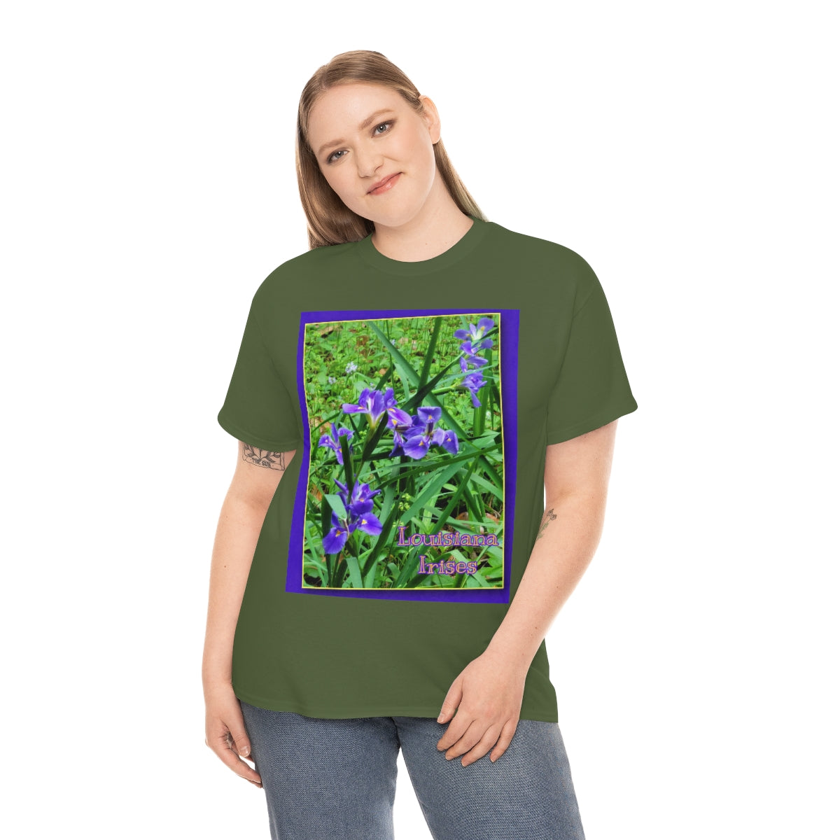 Unisex Louisiana Irises Heavy Cotton Tee