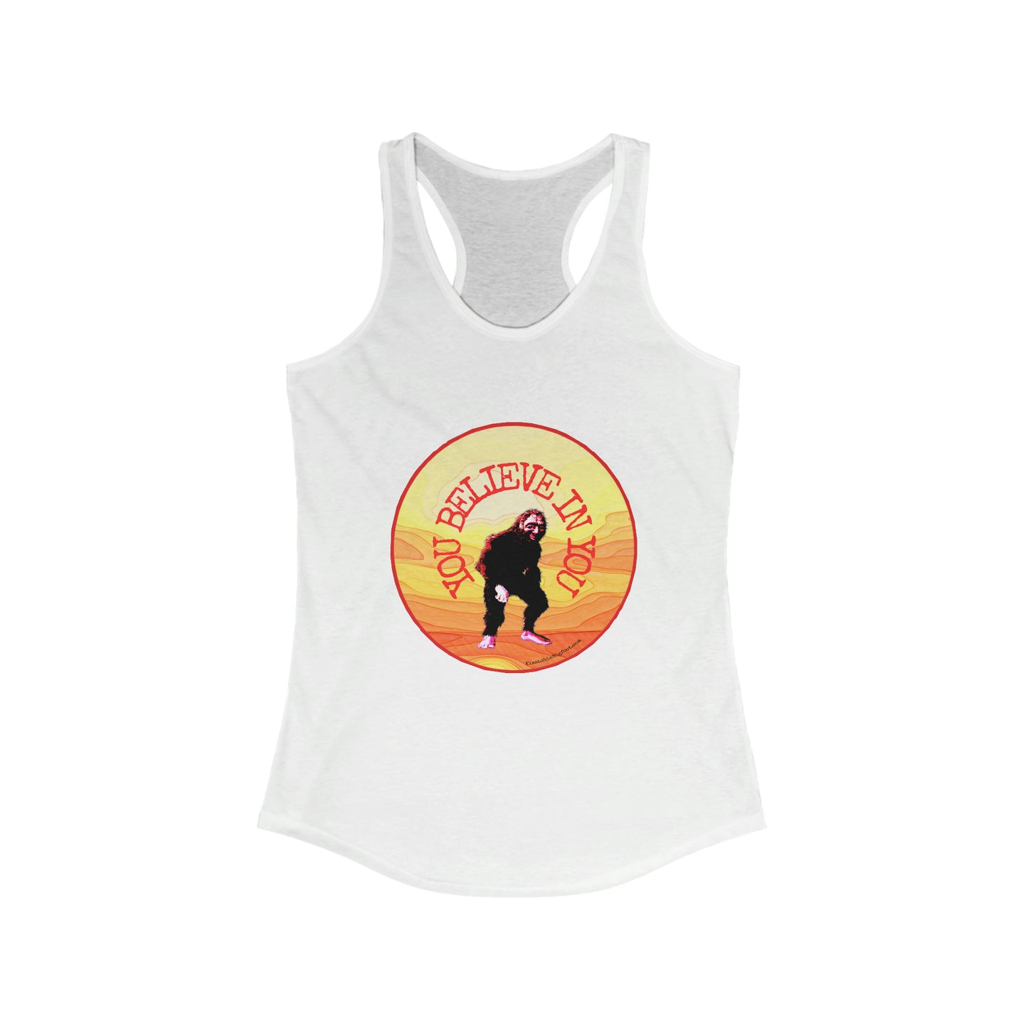 Bigfoot's Believe in You Women's Racerback Tank