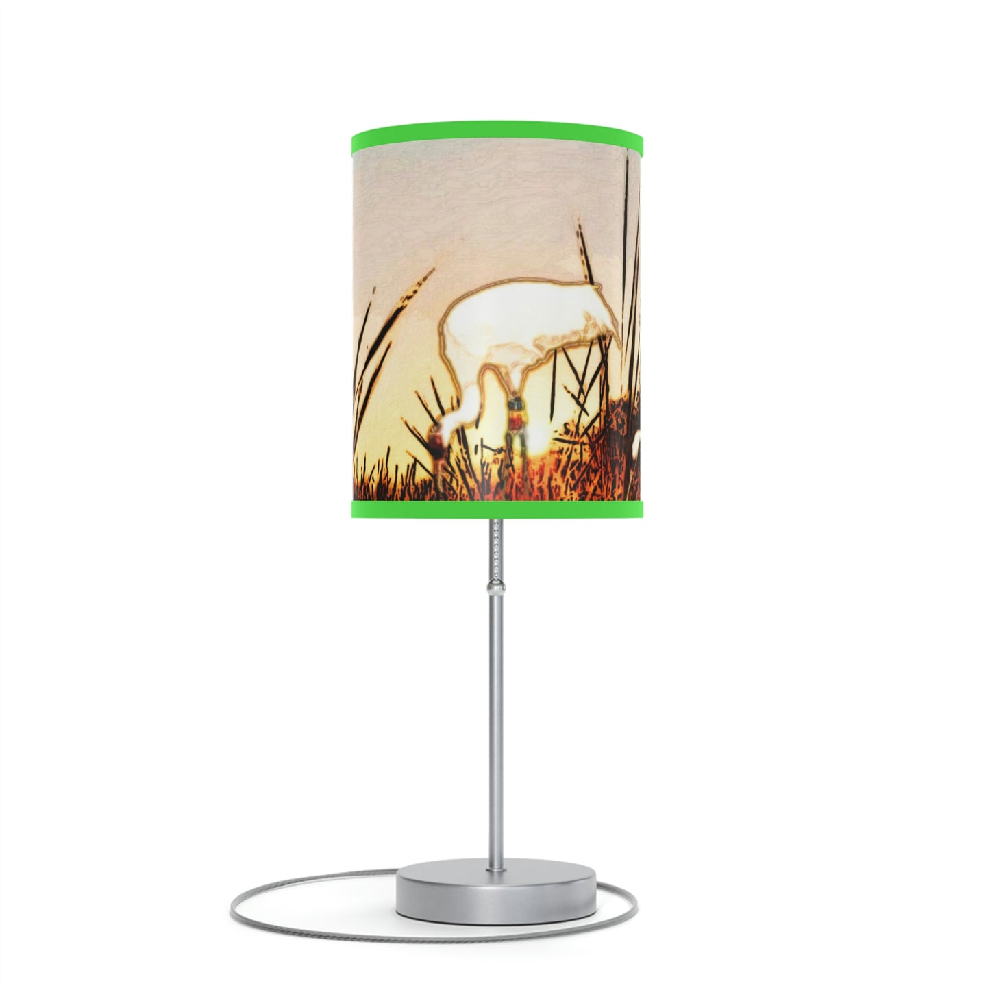 Whooping Cranes Lamp on a Stand