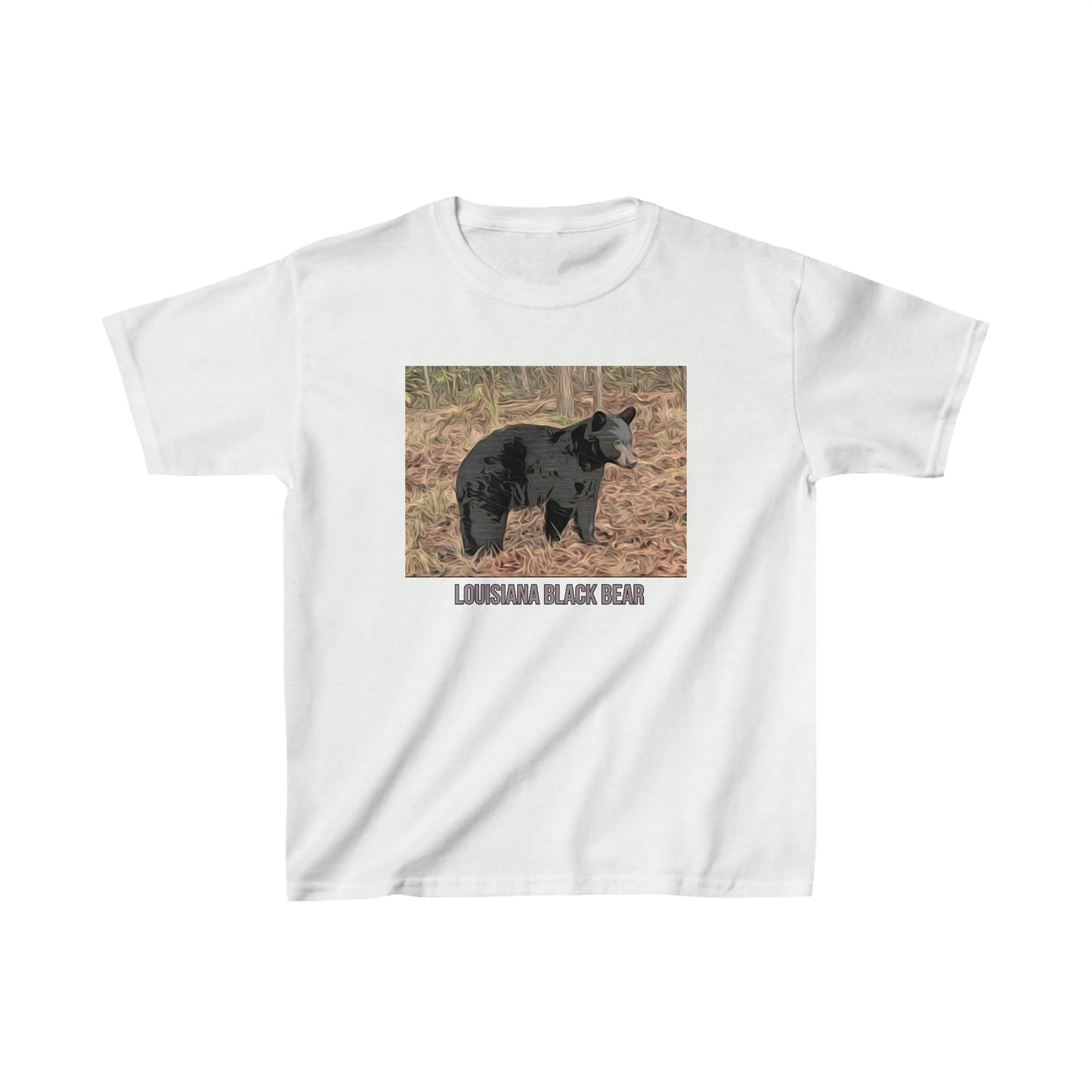 Kids Hvy Cotton Louisiana Black Bear T-Shirt