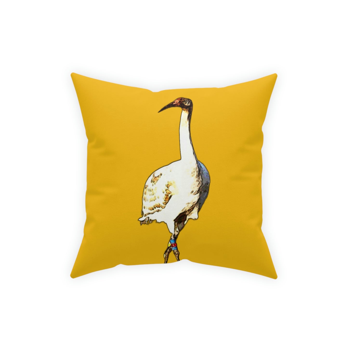 Whooping Crane Broadcloth Pillow