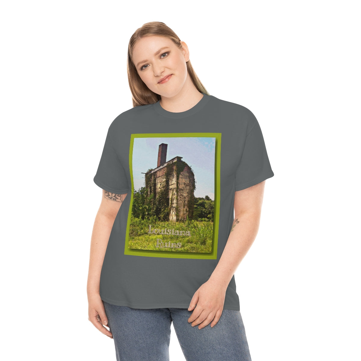 Unisex Louisiana Ruins Heavy Cotton Tee