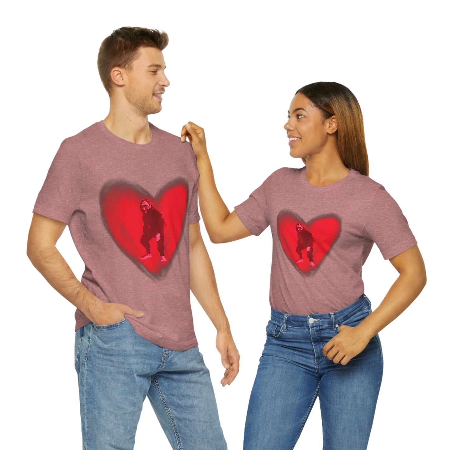 Unisex Bigfoot in My Heart Jersey Tee