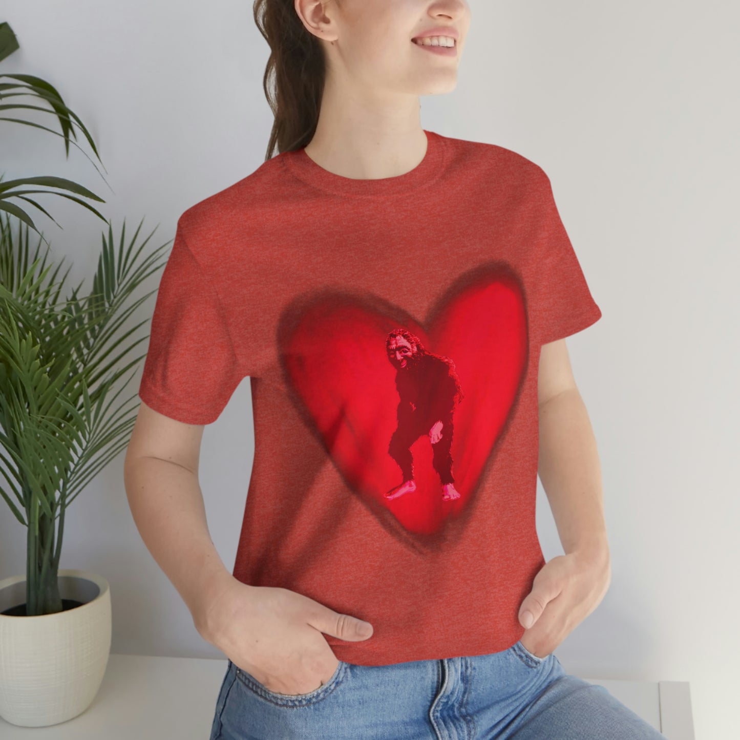 Unisex Bigfoot in My Heart Jersey Tee