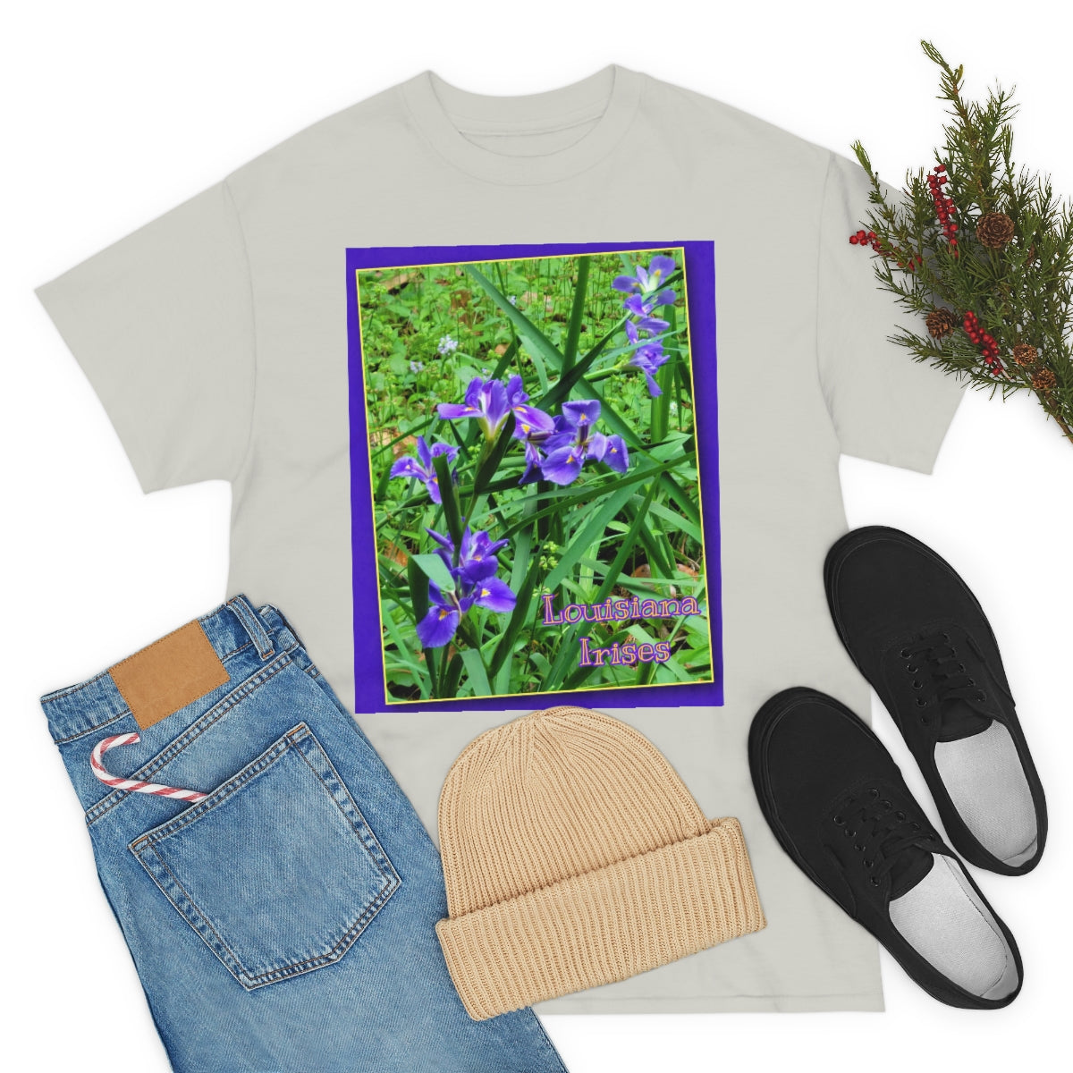 Unisex Louisiana Irises Heavy Cotton Tee