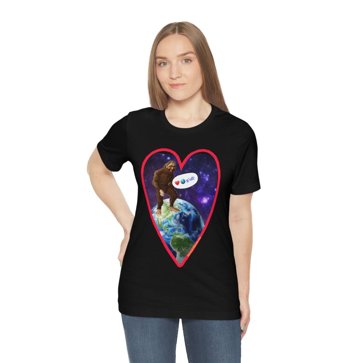 Love The Earth Y'all Bigfoot Jersey Tee