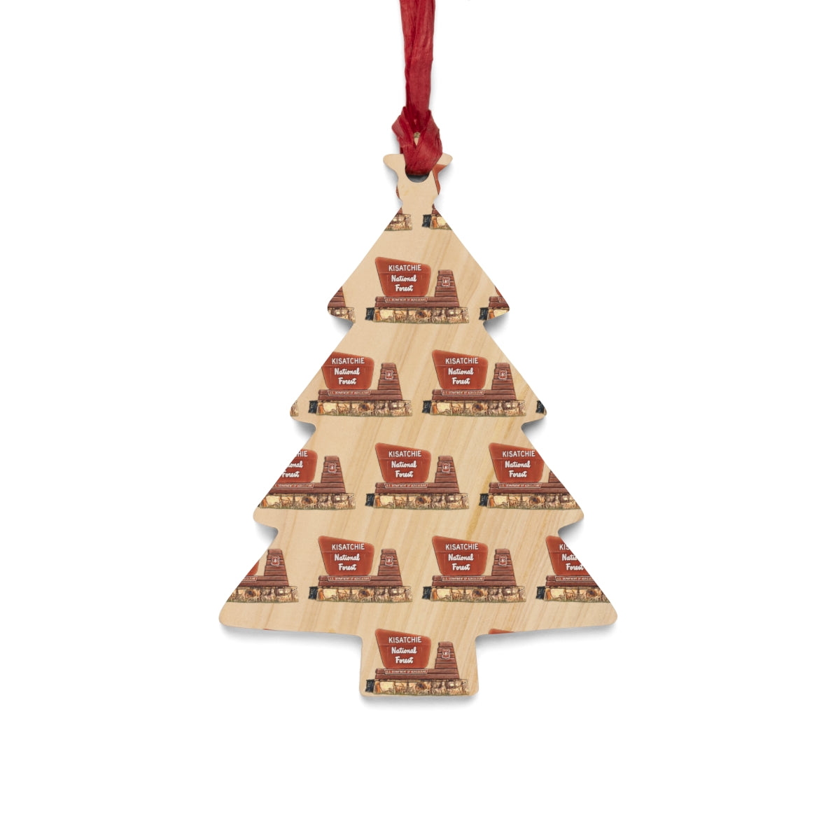 Wooden Kisatchie National Forest Ornament Collection