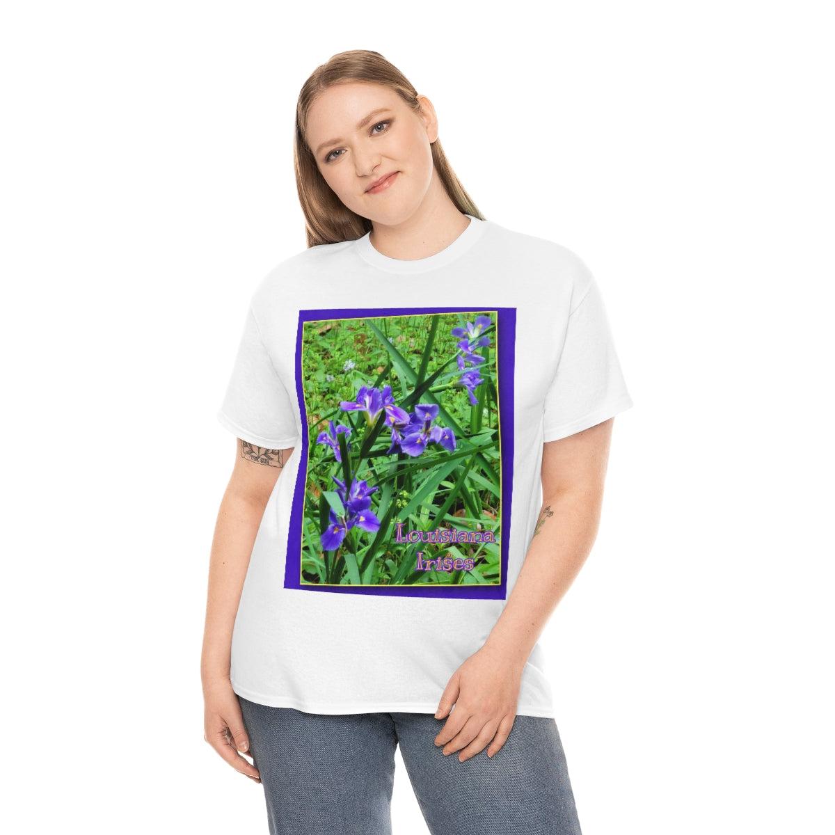 Unisex Louisiana Irises Heavy Cotton Tee