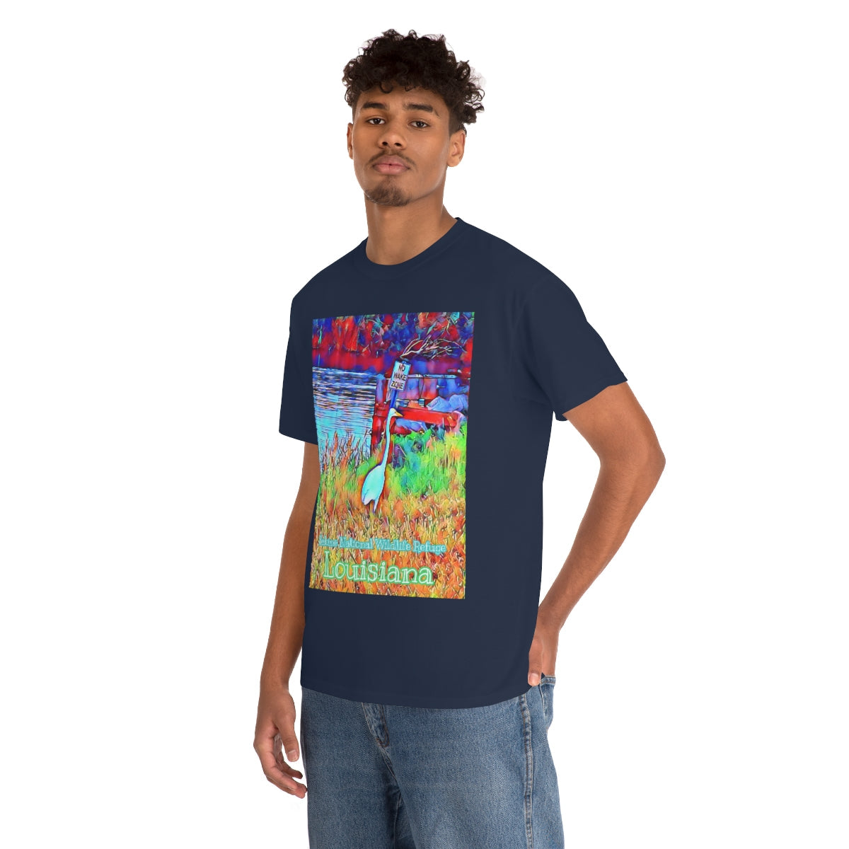 Louisiana Egret Heavy Cotton Tee