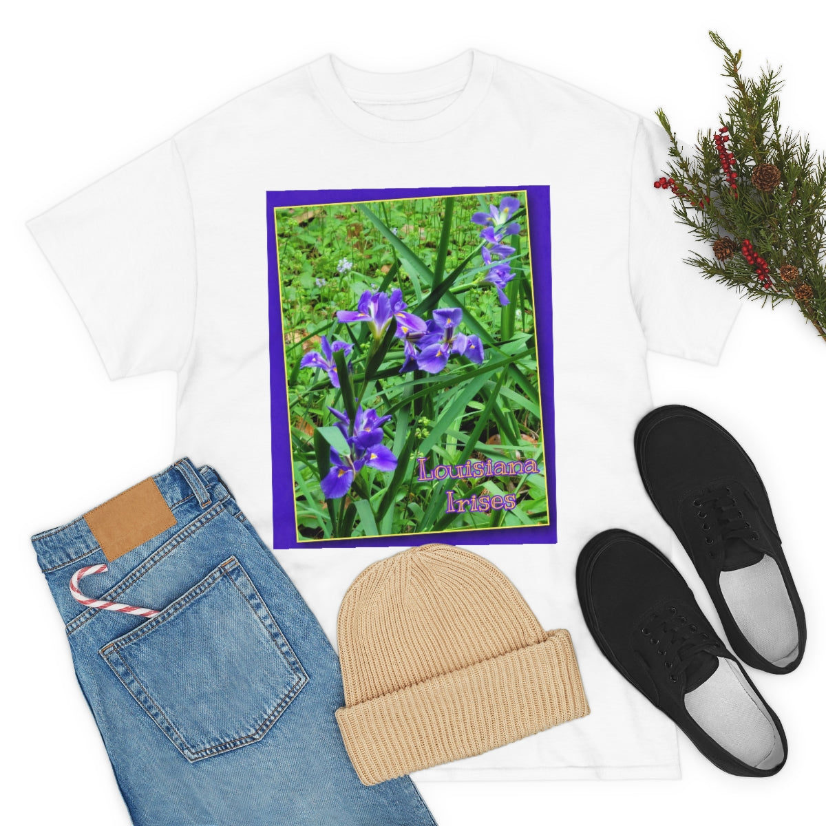 Unisex Louisiana Irises Heavy Cotton Tee