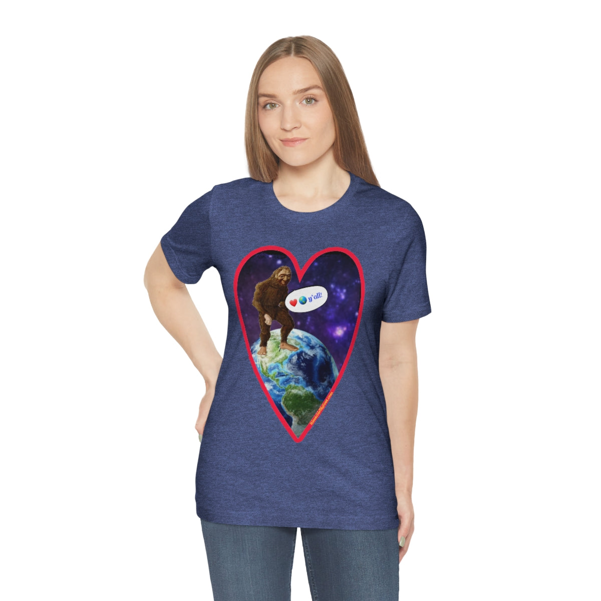 Love The Earth Y'all Bigfoot Jersey Tee