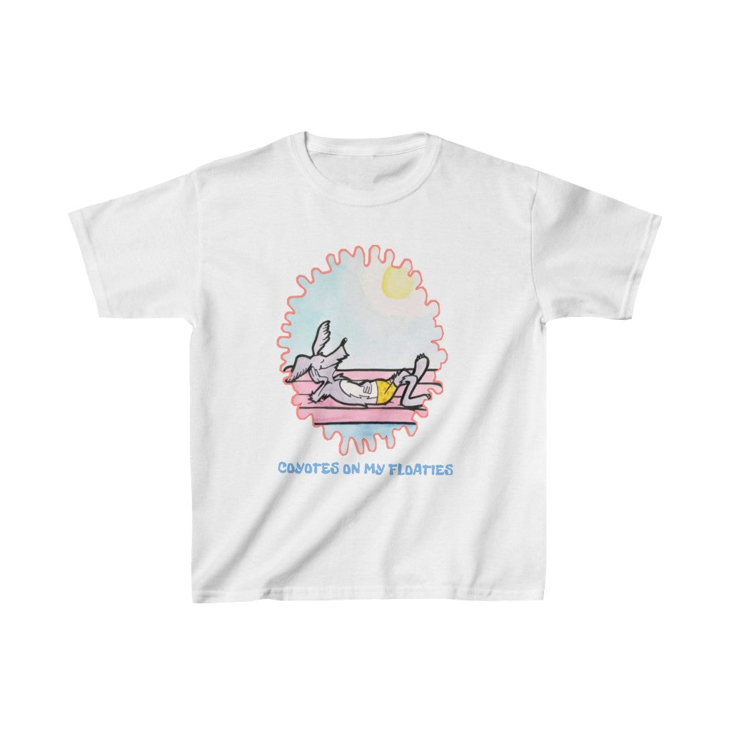 Kids White Coyotes on my Floaties Tee