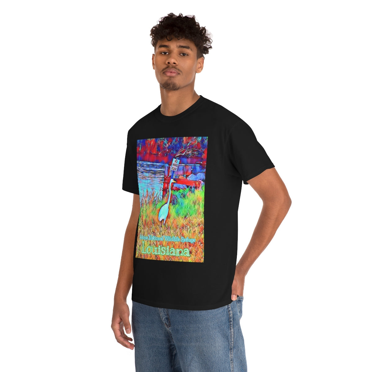 Louisiana Egret Heavy Cotton Tee