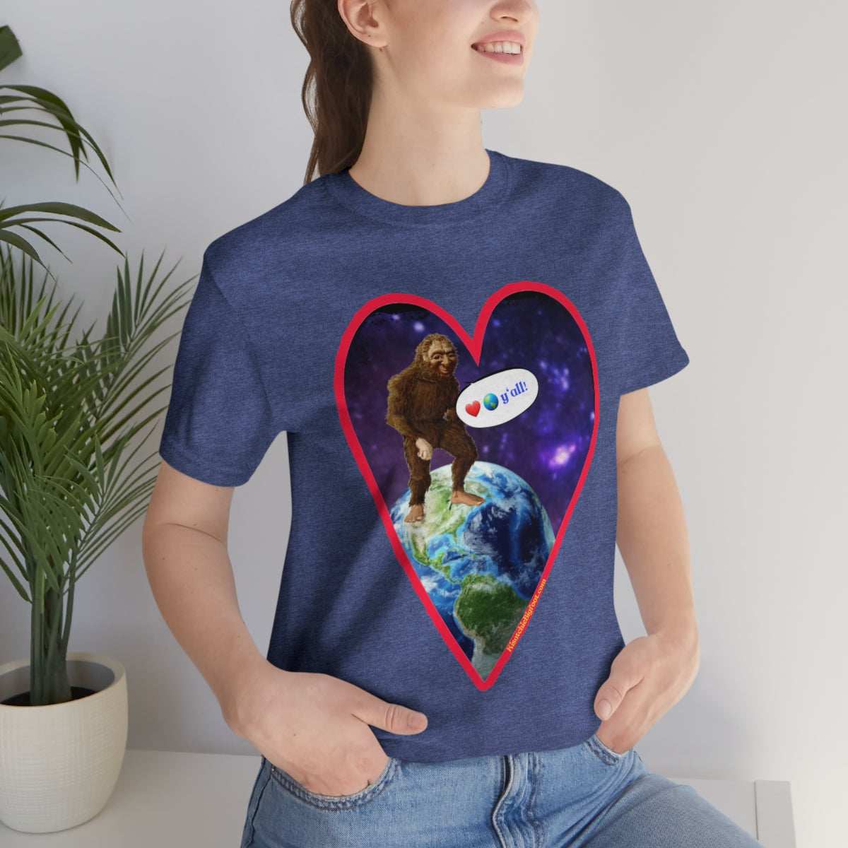 Love The Earth Y'all Bigfoot Jersey Tee